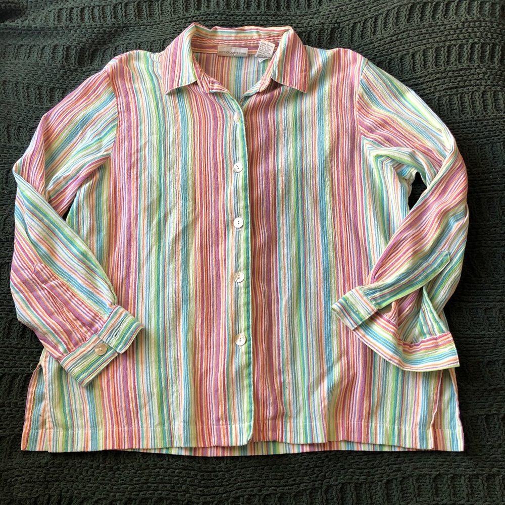 Stripped button up shirt